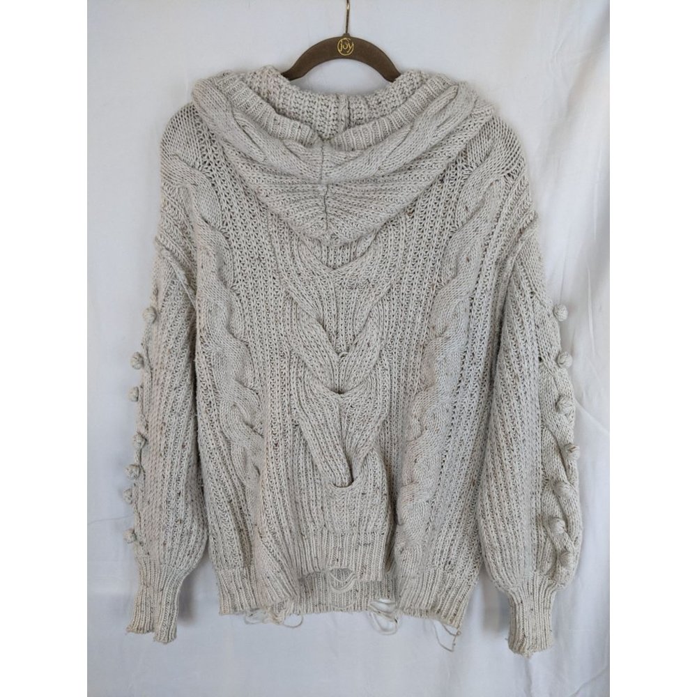 Wildfox Pattie Cable Knit Hooded Sweater XS - Picture 8 of 14
